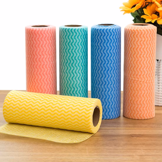 Lingettes jetables de nettoyage de cuisine de tissu non tissé de Spunlace